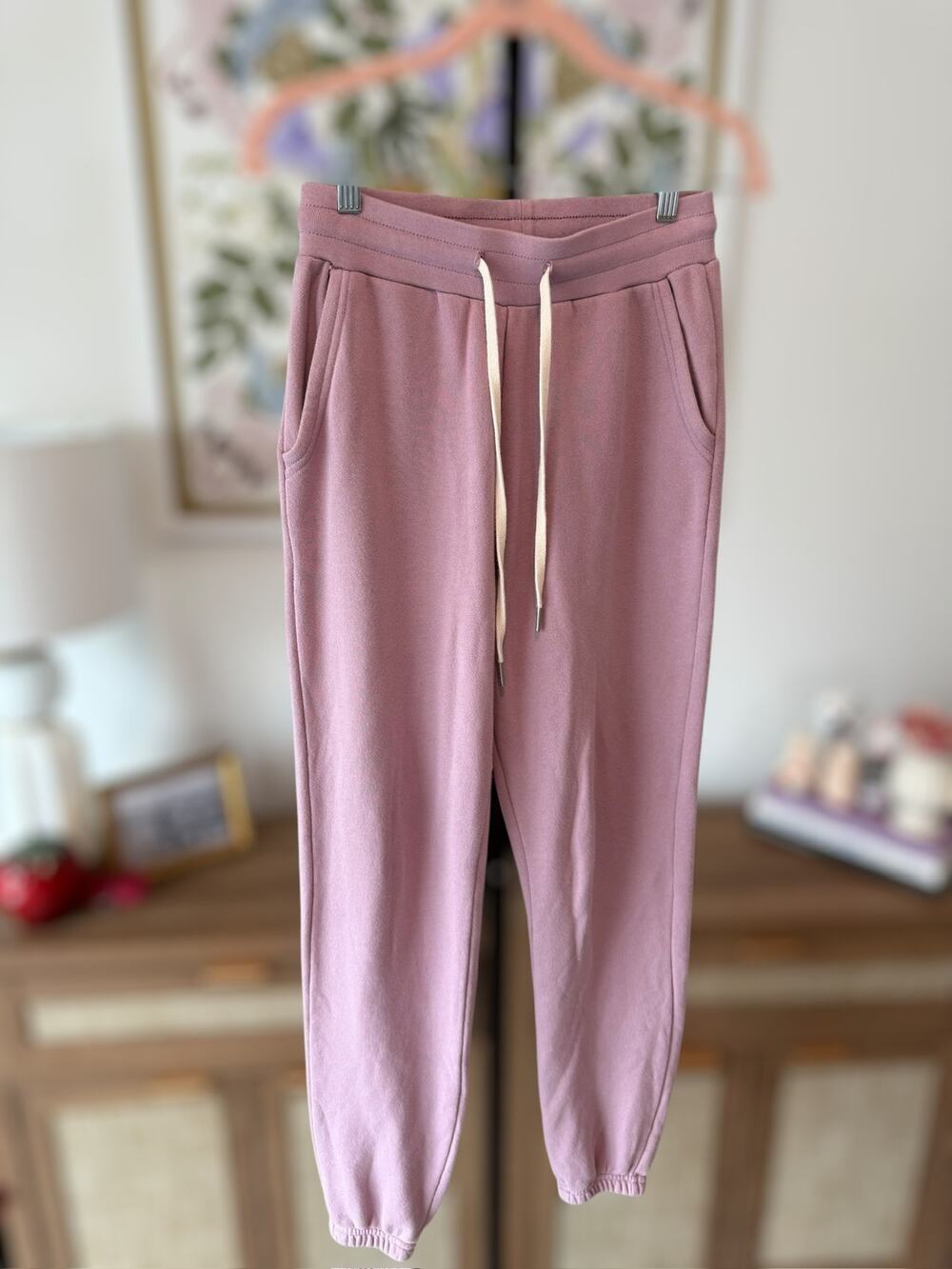 John Elliott Pull On Drawstring Sweatpant Joggers Acai Pink Women's Size Small